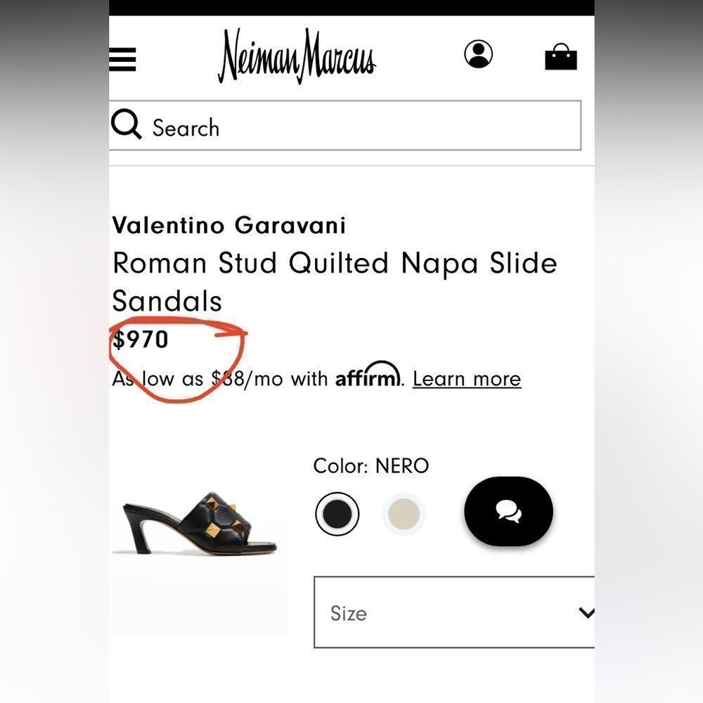 SOLD!!!!VALENTINO GARAVANI Slide Sandal EU 38.5 FREE AUTHENTIC - Picture 15 of 16